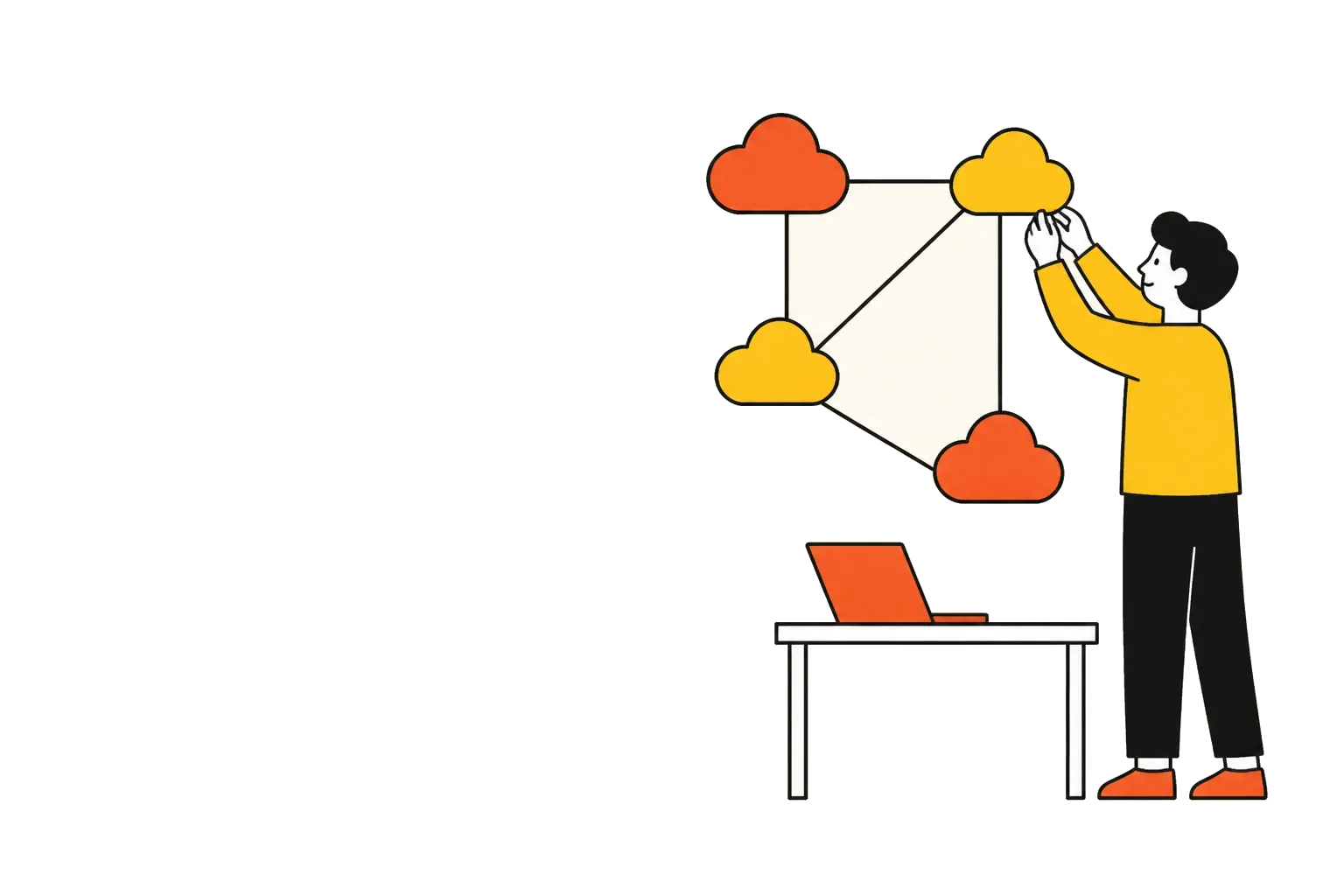 クラウド導入支援のイラスト