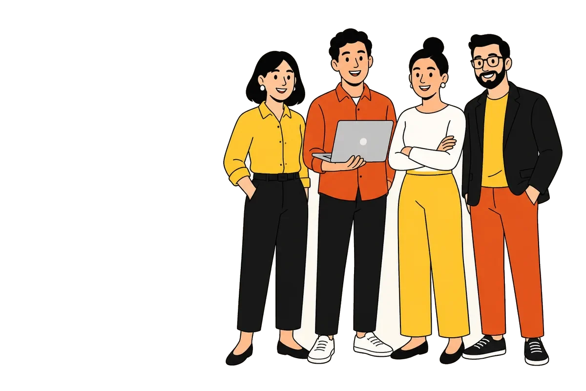 チョイデジで働く人々のイラスト