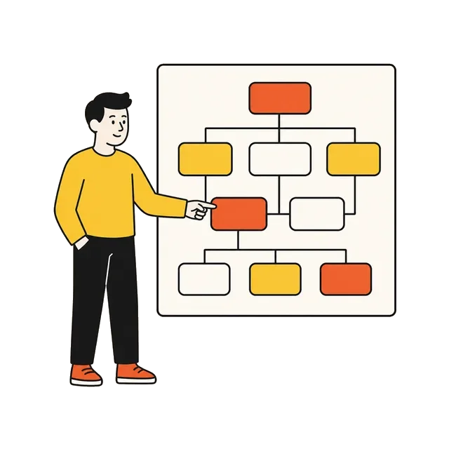IT全体構成を考えるイラスト