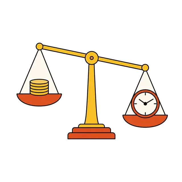 費用対効果を確認するイラスト