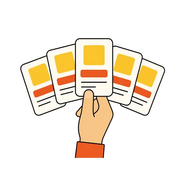 複数のツールを比較するイラスト